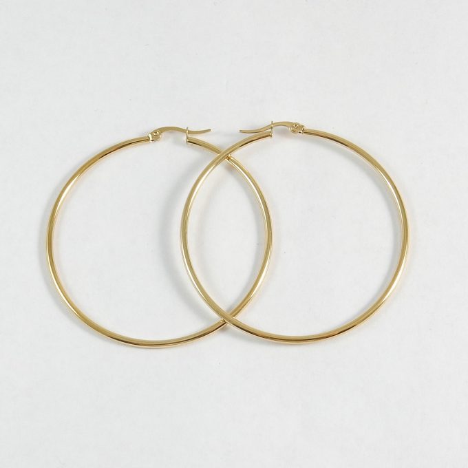 ARR0168  ARRACADA DORADA 60MM