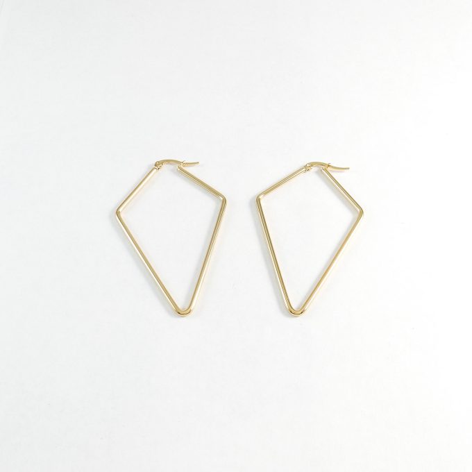 ARR0285  ARRACADA DORADA 50MM