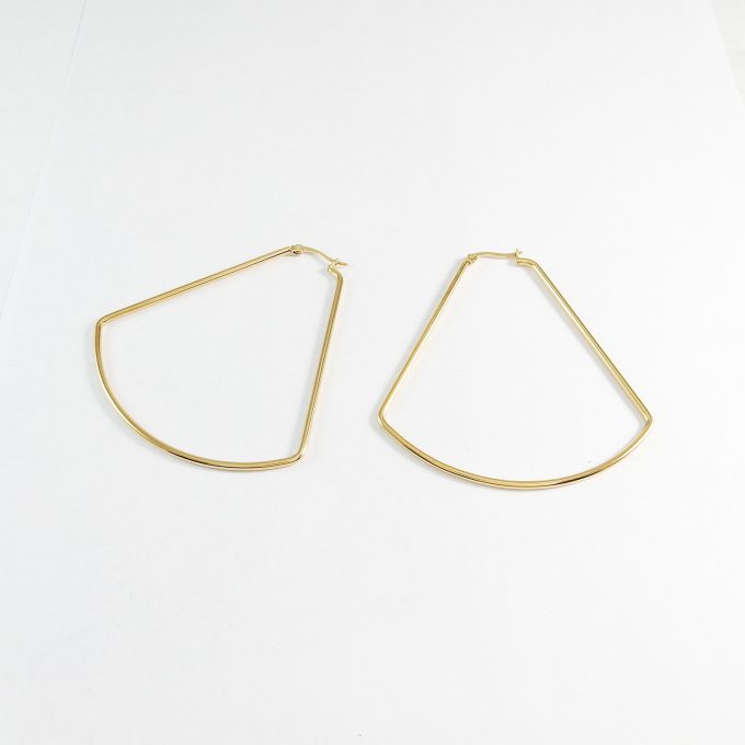 ARR0298  ARRACADA DORADA 60MM