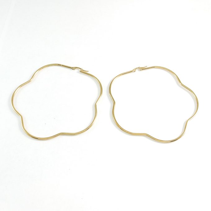 ARR0312  ARRACADA DORADA 80MM