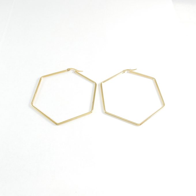 ARR0322  ARRACADA DORADA 60MM