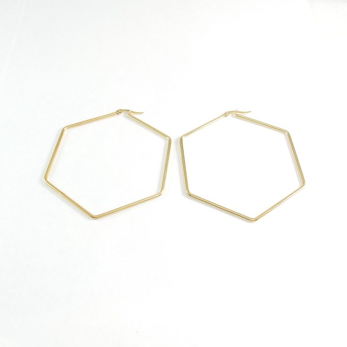 ARR0323  ARRACADA DORADA 70MM