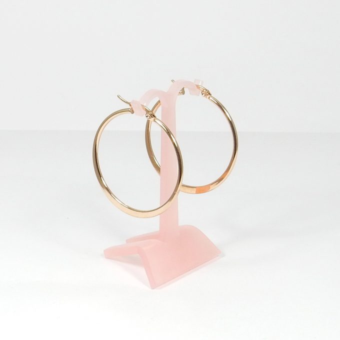 ARR0394-40  ARRACADA ROSA 40MM