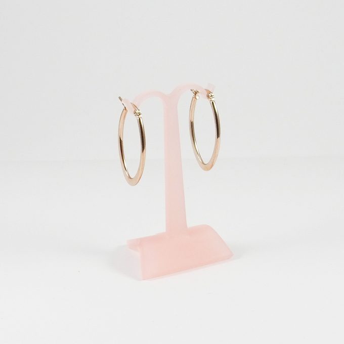 ARR0420-30  ARRACADA ROSA 30MM