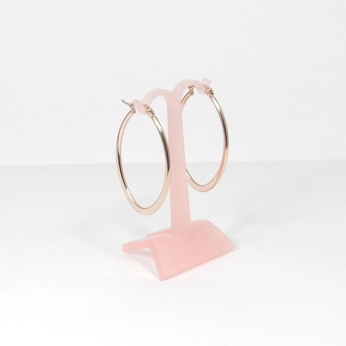 ARR0420-40  ARRACADA ROSA 40MM