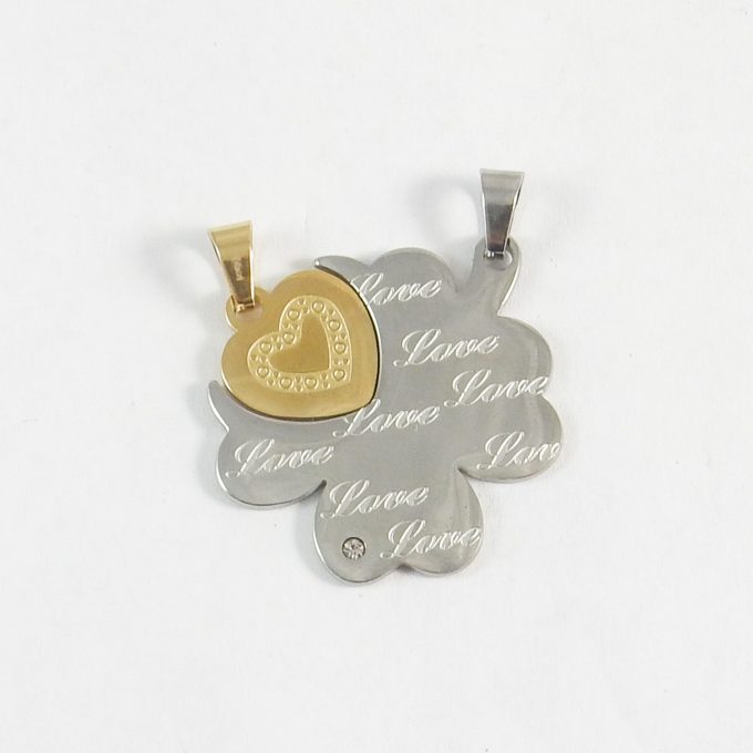 D1885  DIJE CORAZON BITONO