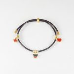 P2961  PULSERA CON DIJES DORADA