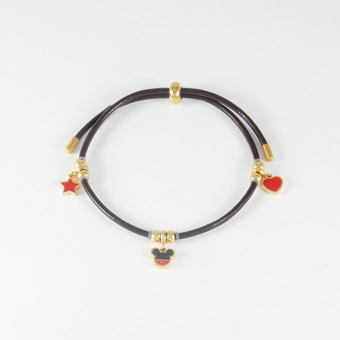 P2961  PULSERA CON DIJES DORADA