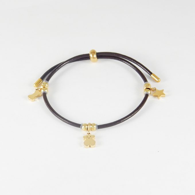 P3004  PULSERA CON DIJES DORADA