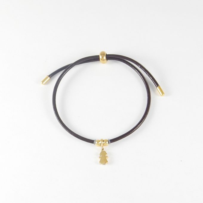 P3016  PULSERA CON DIJE DORADO