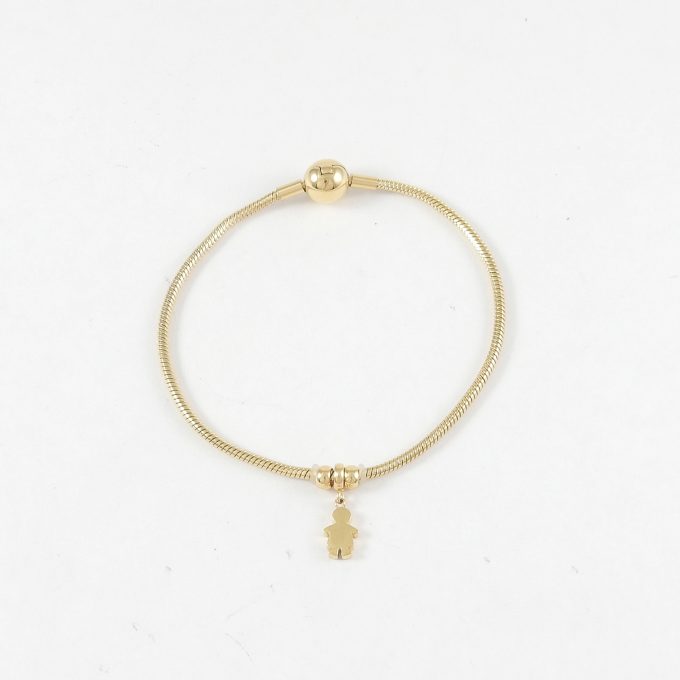 P3047  PULSERA CON DIJE DORADO