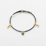 P3054  PULSERA CON DIJES DORADA