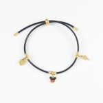 P3056  PULSERA CON DIJES DORADA