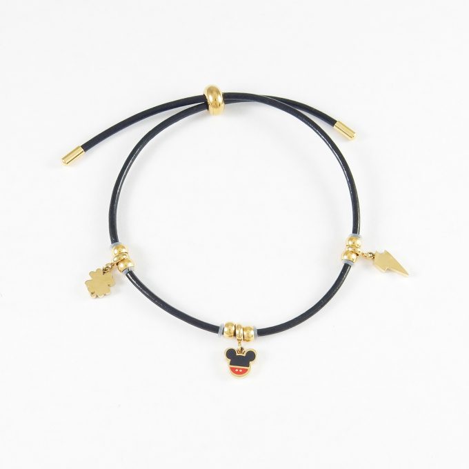 P3056  PULSERA CON DIJES DORADA