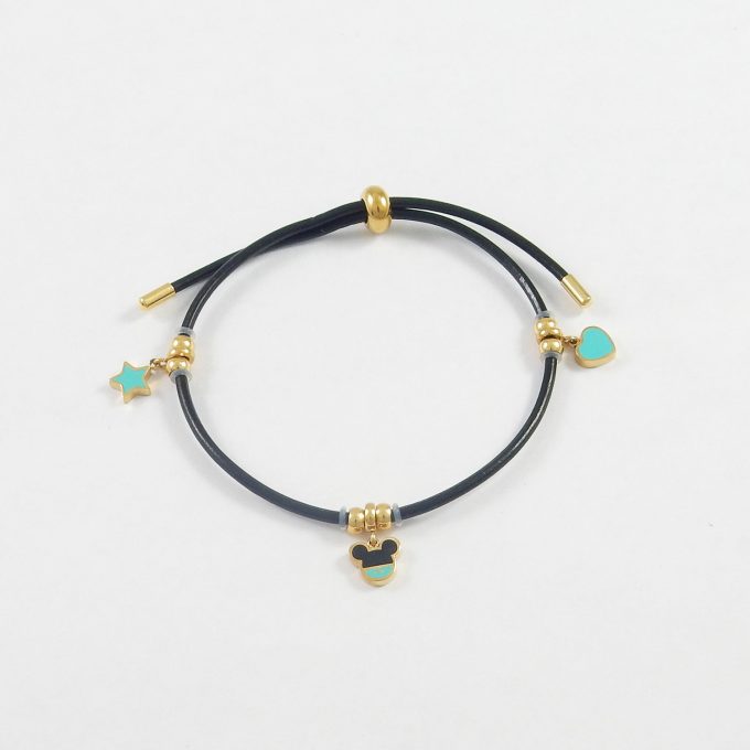 P3060  PULSERA CON DIJES DORADA
