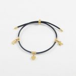 P3061  PULSERA CON DIJES DORADA